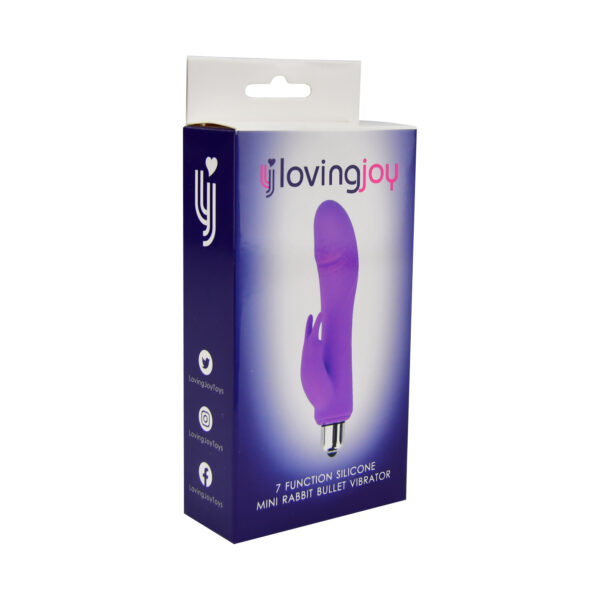 Loving Joy Mini vibromasseur Rabbit Bullet en silicone à 7 fonctions – Image 4